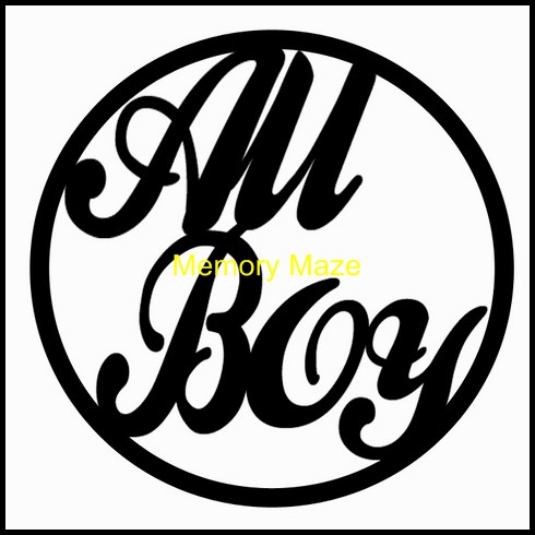 All Boy in circle 75 x 75mm packs of 10 Memory Maze